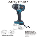 FIT-BAT 21V Brushless Cordless Impact Wrench 1/2 Inch 550Nm Max Torque with Carrying Pouch and 2 Adaptors - No Battery