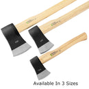 LINZI 1.25lb Wood Chopping Axe - Carbon Steel Blade, Polished Edge