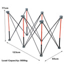 Portable Folding Workstand 123x65x77cm, 6 Steel