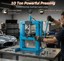 10 Ton Hydraulic Workshop Press, Hand Pump &