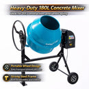 Electric Concrete Mixer 180L - 800W Heavy-Duty