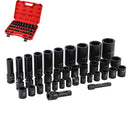 1/2" & 3/8" Drive Impact Socket Set, 37-Piece