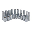 19-Piece 1/2" Drive Socket Set, CR-V Torx Socket