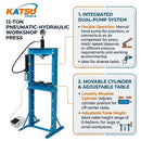 12 Ton Pneumatic Hydraulic Workshop Press, Hand &