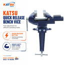 2 in 1 Quick Release Bench Vice 3.3" Swivel
