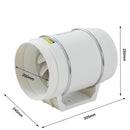 8-Inch Inline Air Duct Extractor Ventilator Fan