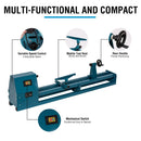 Wood Lathe 375W Double Guide Framed Wood Turner
