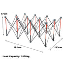 Portable Folding Workstand 181x123x77cm, 12 Steel