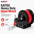 Heavy Duty Hand Winch 1600lbs 725kg Capacity with