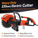 Electric Concrete Saw, 235mm, 1800W Power Disc