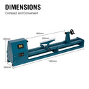 Wood Lathe 375W Double Guide Framed Wood Turner