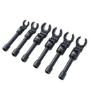 6 PCs Flex-Head Crows Foot Line Wrench Set 3/8"