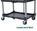 3 Tier Service Cart, Foldable, Utility Rolling