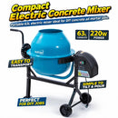 Electric Concrete Mixer 63L - 220W Portable Cement