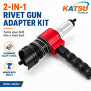 Riveter Nut Attachment, Multi Function 2-in-1