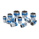 24PCs 1/2" Drive Socket Set, CR-V, 8-32mm Metric