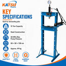 12 Ton Hydraulic Workshop Press, Hand Pump &