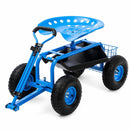 Rolling Garden Cart with Extendable Steering