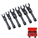 6 PCs Flex-Head Crows Foot Line Wrench Set 3/8"