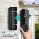 New Flash WiFi Video Doorbell Camera with Chime - Grey