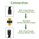 Pressure Washer Adapter Set, M22 Quick Connect 9Pc