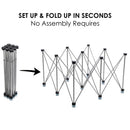 Foldable Working Table Wood & Tile - Adjustable