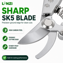 LINZI 210mm Bypass Pruning Shears Secateurs SK-5 Steel Extra Blade Spring 651108