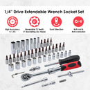 Extendable Wrench Socket 50PCs Set 1/4 2-24NM