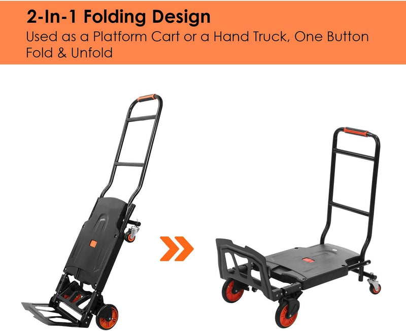 Trolley Multi Function Folding Handcart & Hand Truck 120KG