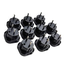 UK to Euro Plug Adaptor 10PCs Pack (black)