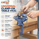 Universal Clamp-On Table Vice 2" 50mm, 360° Swivel