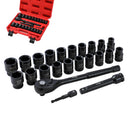 1/2" Drive Impact Socket Wrench Set, 23-Piece
