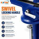 Portable 3.2" Clamp-On Table Vice with Nylon Jaws