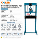 20 Ton Hydraulic Workshop Press, Heavy Duty