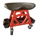 Garage Working Stool W Wheels Plastic Blue TC0617