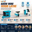 Mini Wood Lathe 600W – 600mm Turning Length