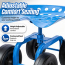 Rolling Garden Cart, Workshop Stool Trolley, 360°