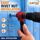 Riveter Nut Attachment, Multi Function 2-in-1