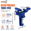 Portable 3.2" Clamp-On Table Vice with Nylon Jaws