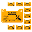 10 Pack Electric Fence Warning Signs, Plastic