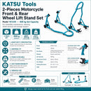2-Pieces Motorcycle Front and Rear Wheel Lift