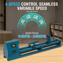 Wood Lathe 375W Double Guide Framed Wood Turner