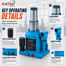 12 Ton Double Ram Stubby Welded Hydraulic Bottle