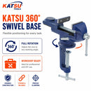 Universal Clamp-On Table Vice 2.5" 60mm, 360°