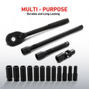 16-Piece 1/2" Drive Deep Impact Socket Set - CR-V