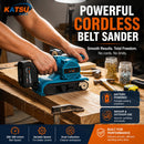 18V Cordless Belt Sander, Brushless Motor, for
