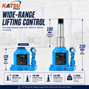 12 Ton Double Ram Stubby Welded Hydraulic Bottle