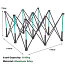 Portable Folding Workstand 116x116x72cm, 9-Strut