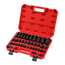 1/2" & 3/8" Drive Impact Socket Set, 37-Piece