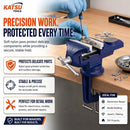 Portable 3.2" Clamp-On Table Vice with Nylon Jaws